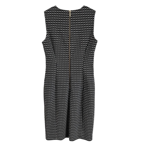 Calvin Klein Women’s Black & Beige Size 10 Sleeveless Check Dress - Picture 4 of 5